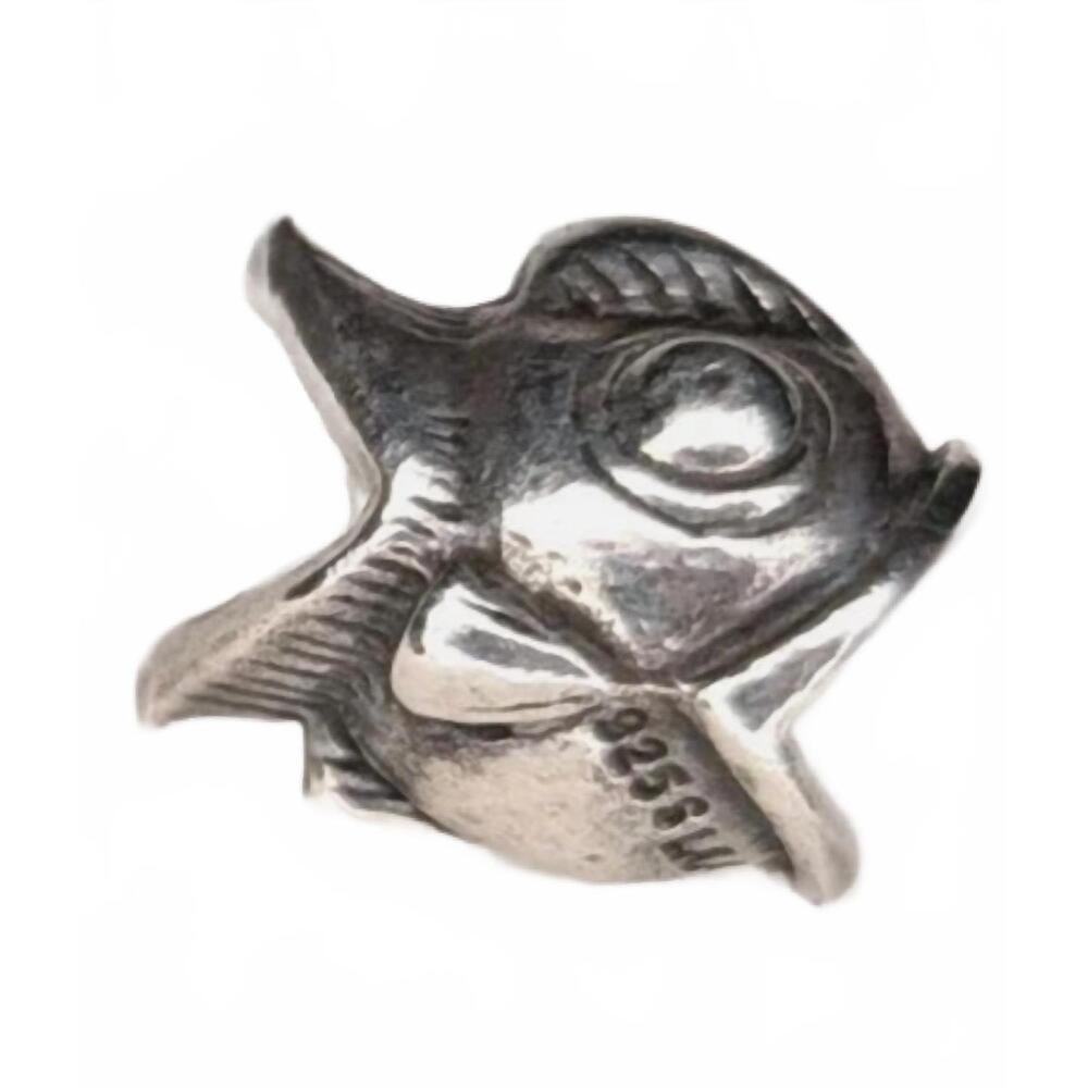NEW TROLLBEADS women's neither fish nor bird bead charm in silver